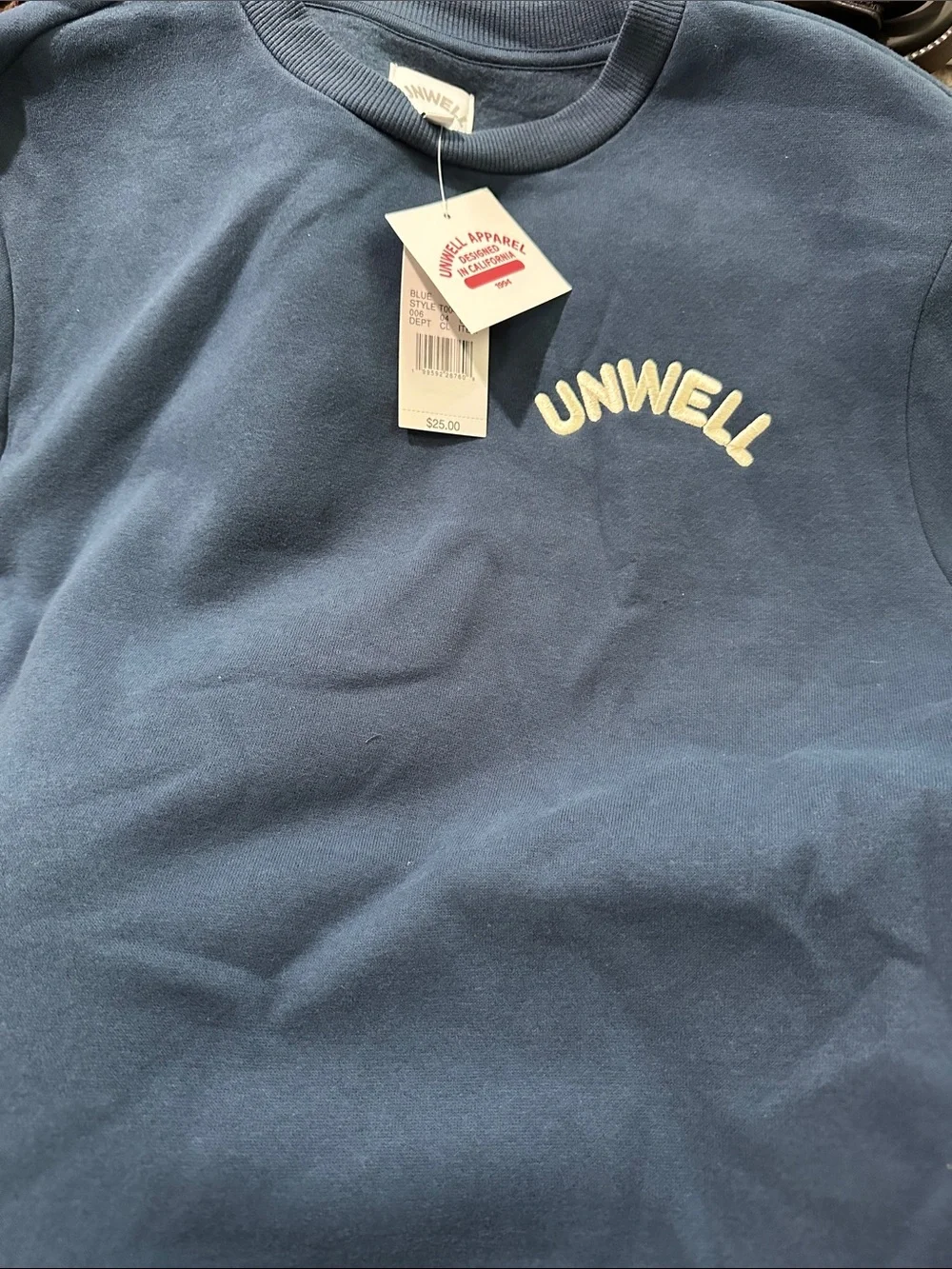 Women's Blue Graphic Crewneck Sweatshirt